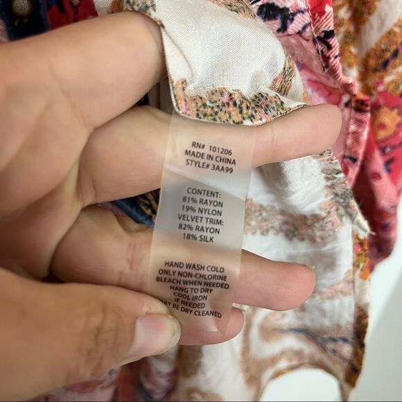 Soft Surroundings Brynn Mix Patterned Velvet Tunic Blouse - Picture 7 of 9